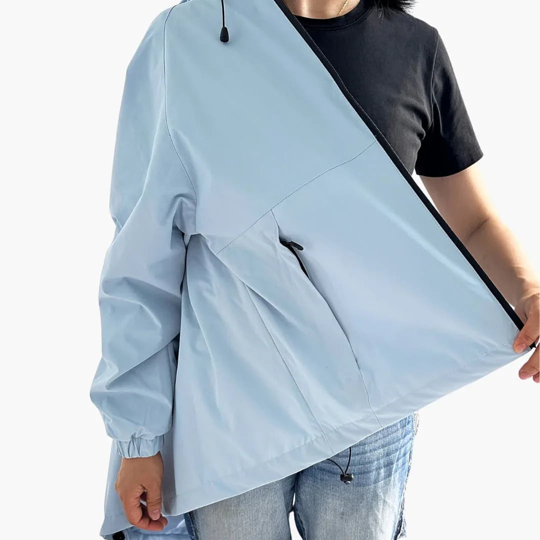 Giacca da donna con cappuccio e tasche con cerniera