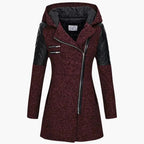 Cappotto da donna con cappuccio e cerniera