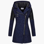 Cappotto da donna con cappuccio e cerniera