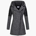 Cappotto da donna con cappuccio e cerniera