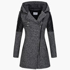 Cappotto da donna con cappuccio e cerniera