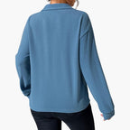 Maglione da donna con collo alto e mezza cerniera