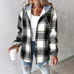 Cappotto MixTexture con cappuccio da donna - Lisa