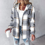 Cappotto MixTexture con cappuccio da donna - Lisa