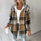 Cappotto MixTexture con cappuccio da donna - Lisa