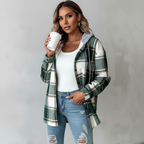 Cappotto MixTexture con cappuccio da donna - Lisa
