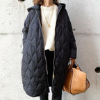 Cappotto invernale trapuntato | Design di media lunghezza con cappuccio
