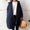 Cappotto invernale trapuntato | Design di media lunghezza con cappuccio