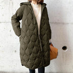Cappotto invernale trapuntato | Design di media lunghezza con cappuccio