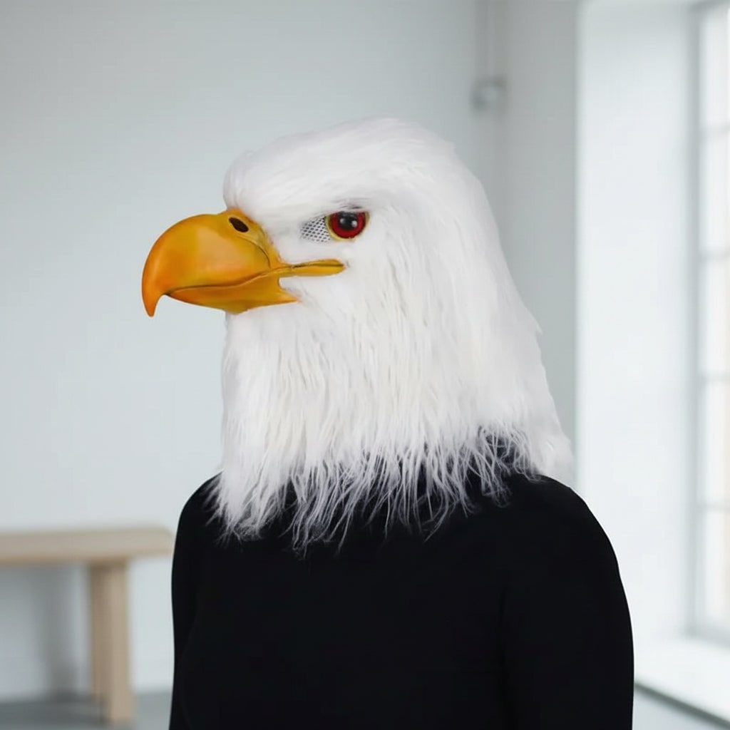 Maschera con testa d'aquila | Accessorio per costumi animali realistici per il divertimento di Halloween