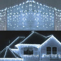 Tenda luminosa a ghiacciolo | Decorazione natalizia a LED per esterni
