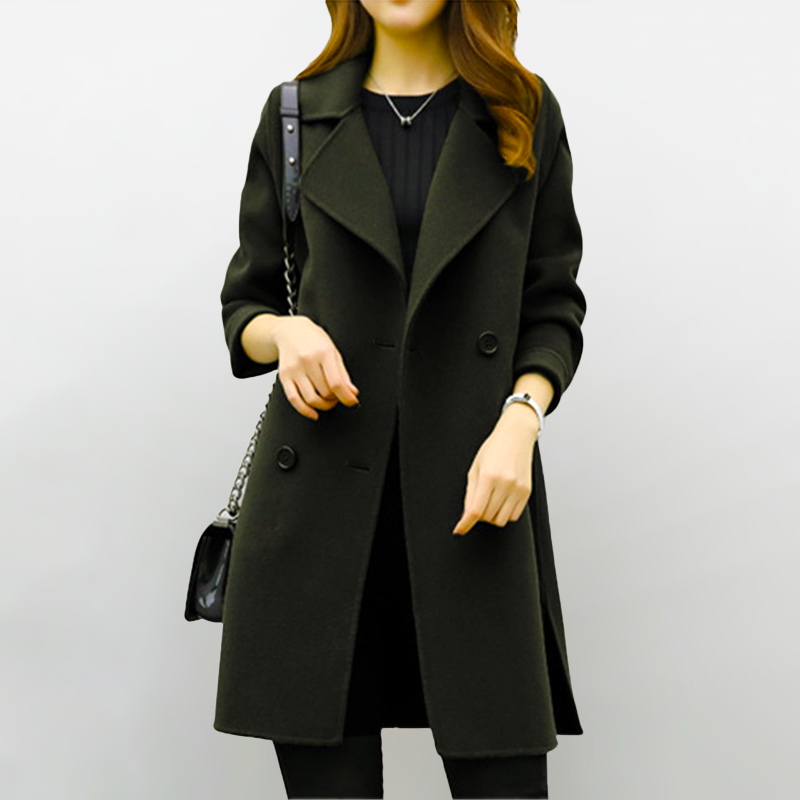 Cappotto invernale classico in misto lana | Design lungo su misura
