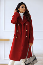 Cappotto invernale classico in lana | Design sartoriale lungo doppiopetto