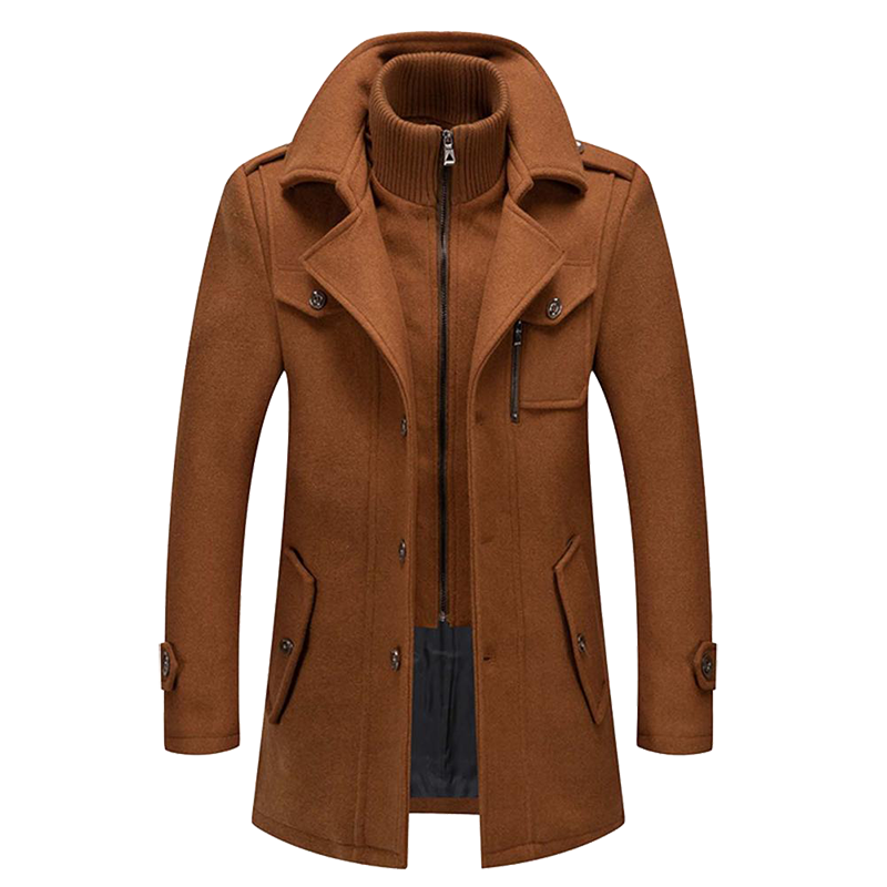 Cappotto invernale classico | Design in misto lana a doppio strato