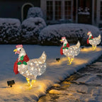 Luci natalizie da giardino per polli | Decorazione esterna a LED solare