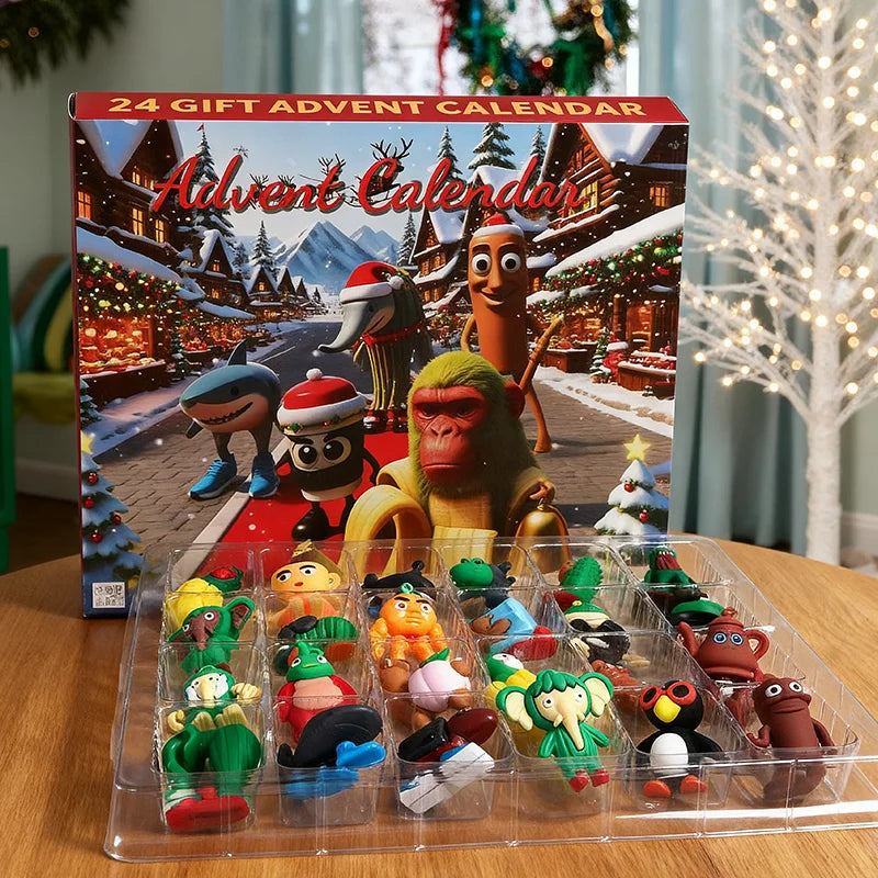 Calendario dell'Avvento di Natale | Conto alla rovescia di 24 giorni con figurine