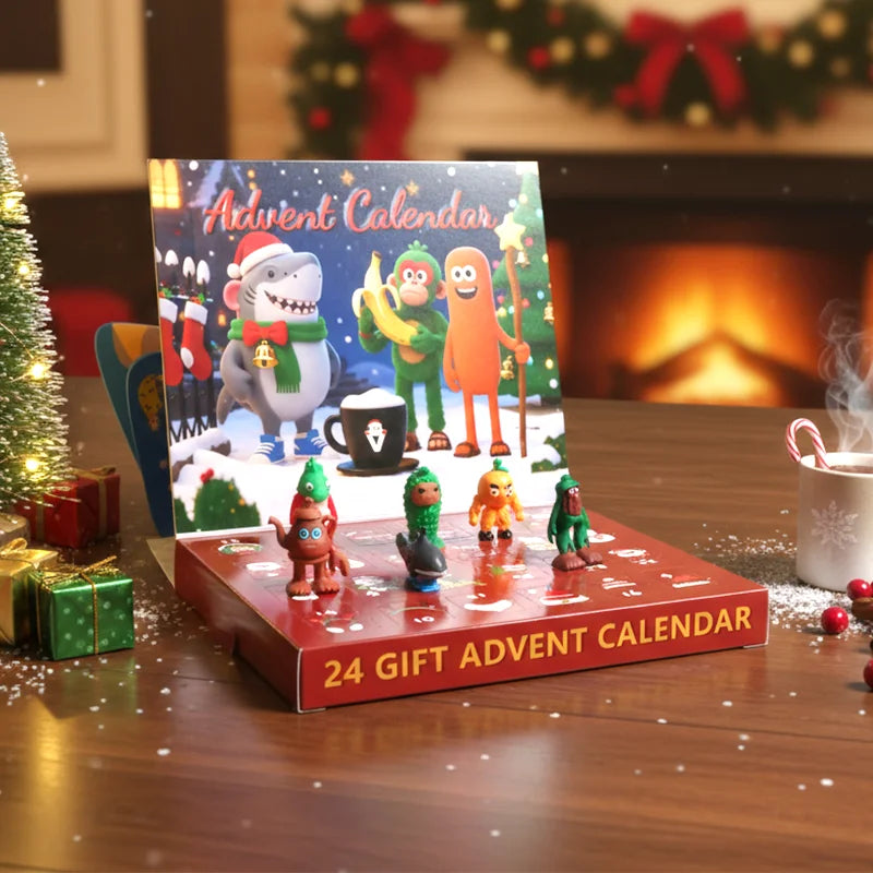 Calendario dell'Avvento di Natale | Conto alla rovescia di 24 giorni con figurine