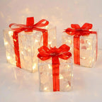 Confezione regalo natalizia a LED con 100 luci bianche calde