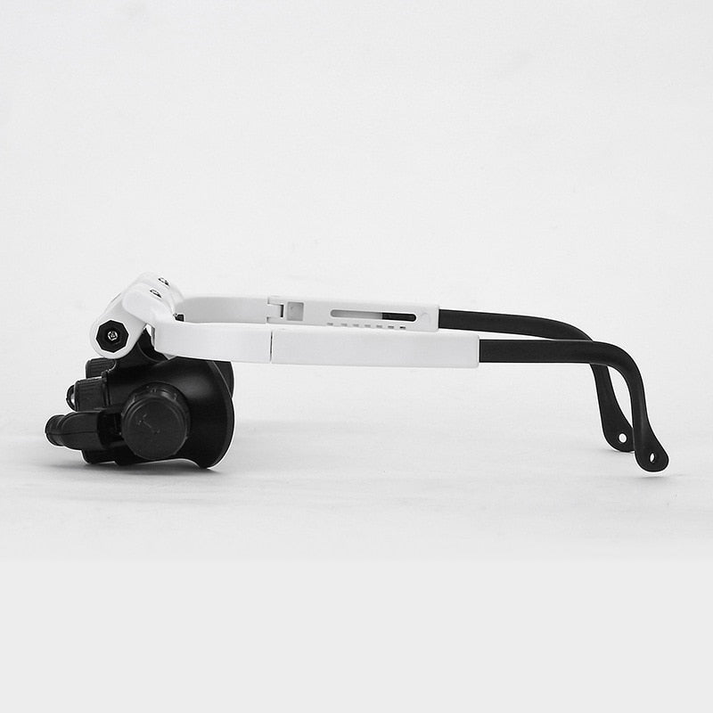 Occhiali ingranditori professionali con luce LED e 3 livelli di ingrandimento