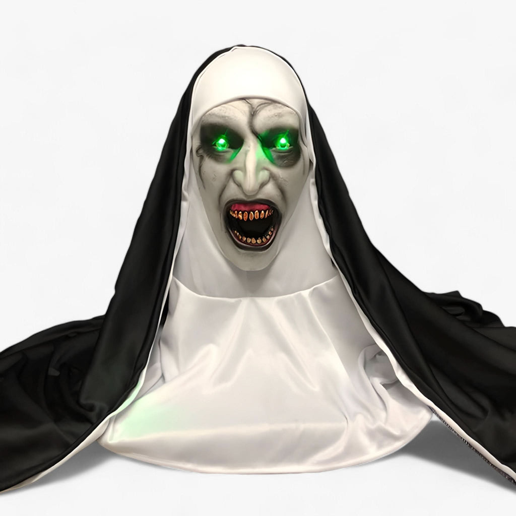 Corvo | Maschera da suora a LED - Look spettrale di Halloween