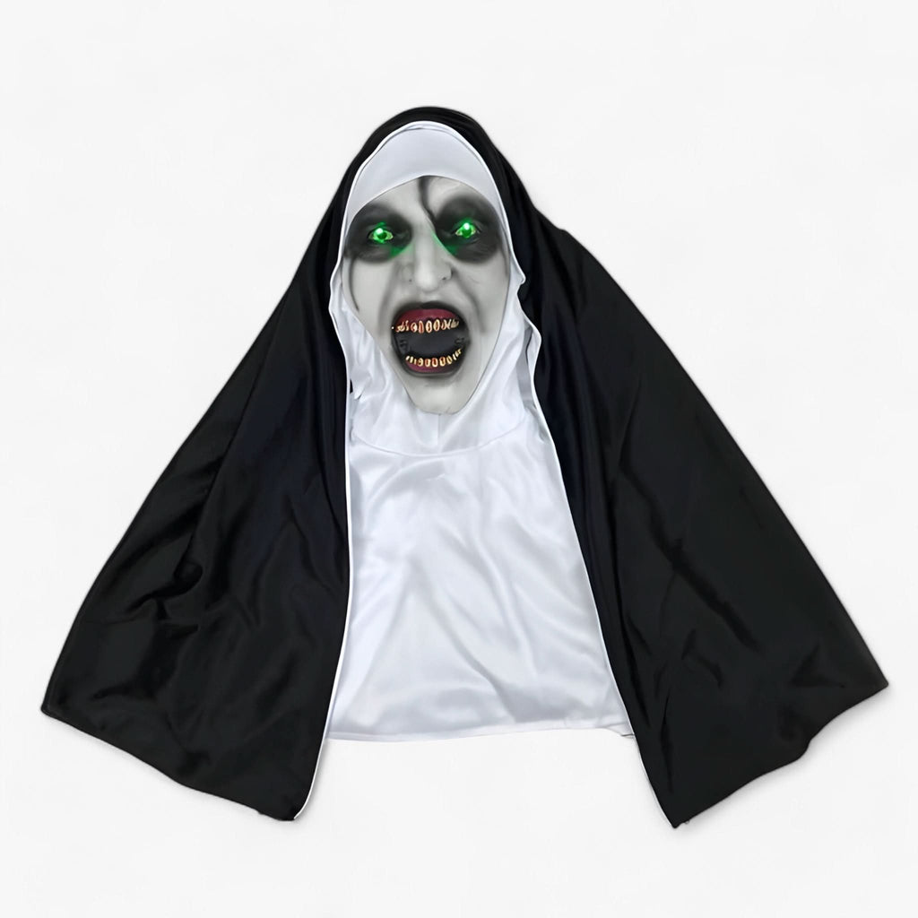 Corvo | Maschera da suora a LED - Look spettrale di Halloween