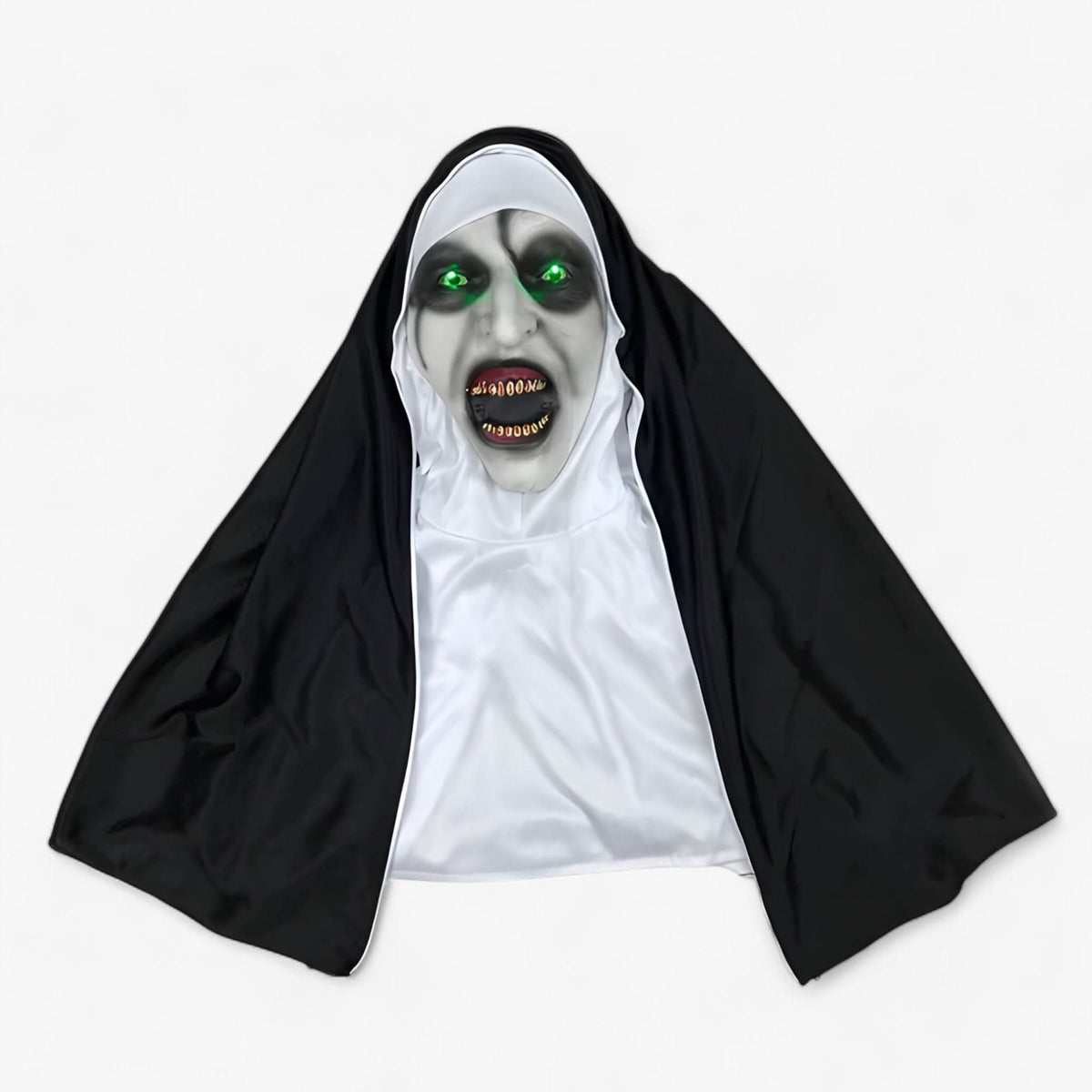 Corvo | Maschera da suora a LED - Look spettrale di Halloween
