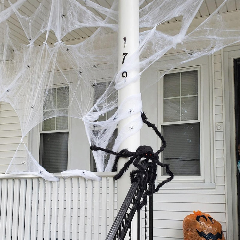 Decorazione di Halloween ragnatela elastica artificiale