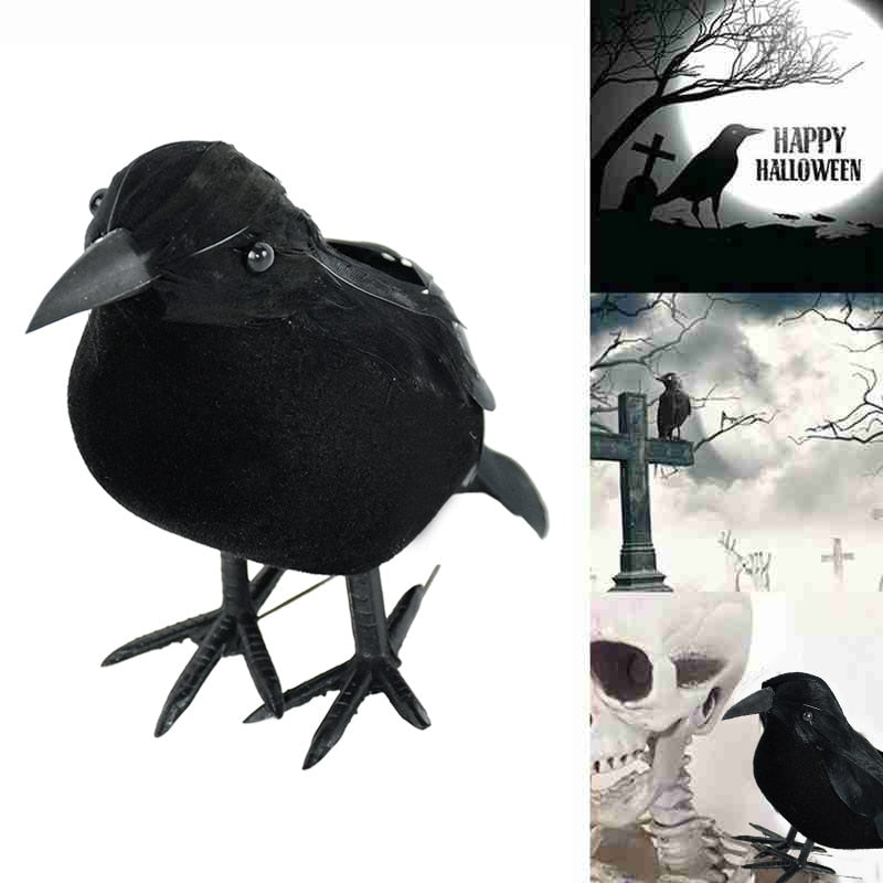 Decorazione per la casa di Halloween con corvo nero
