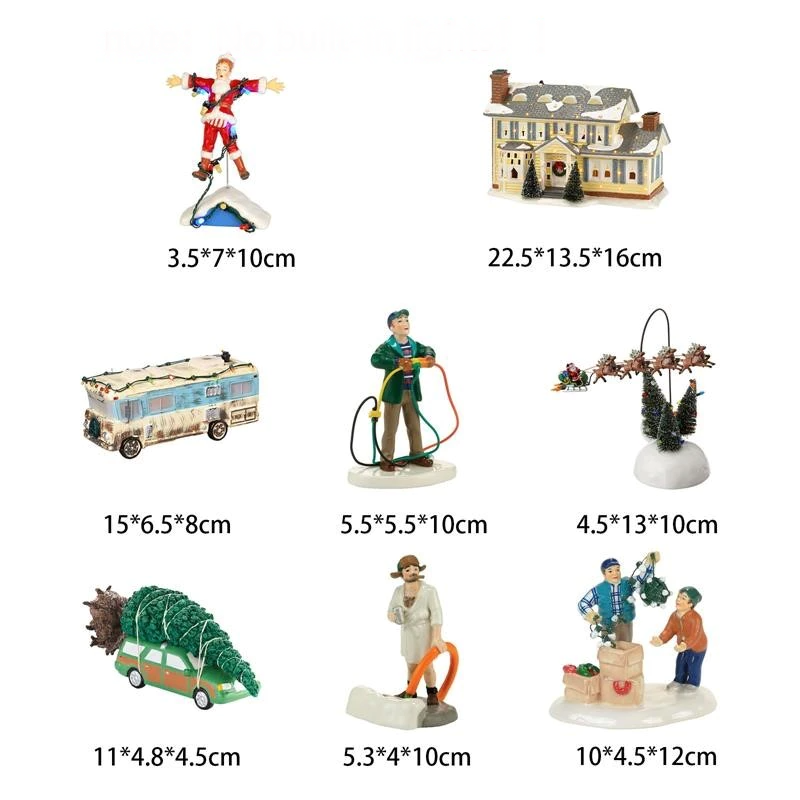 Decorazioni per il desktop della casa di Natale in miniatura