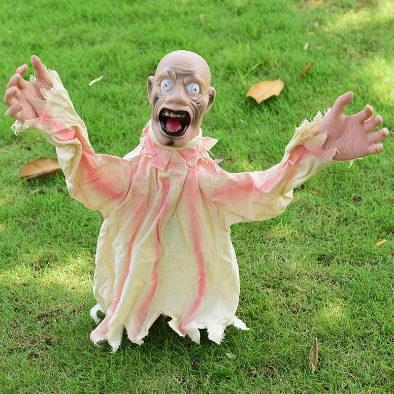 Decorazione di Halloween da giardino con zombi urlanti spaventosi