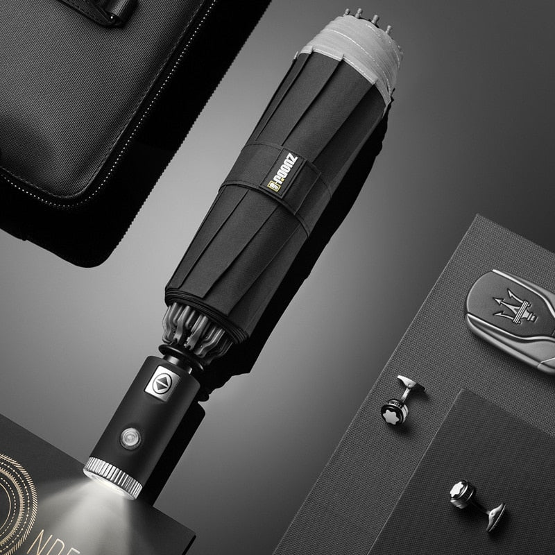Ombrello LED automatico elegante con protezione antipioggia