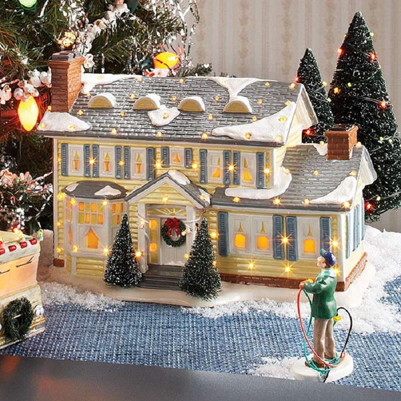 Decorazioni per il desktop della casa di Natale in miniatura