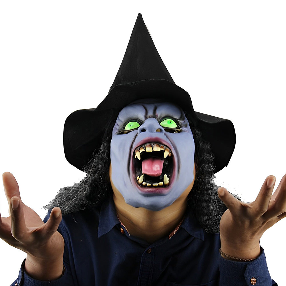 Maschera da uomo anziano in lattice realistico | Copricapo espressivo per costume di Halloween