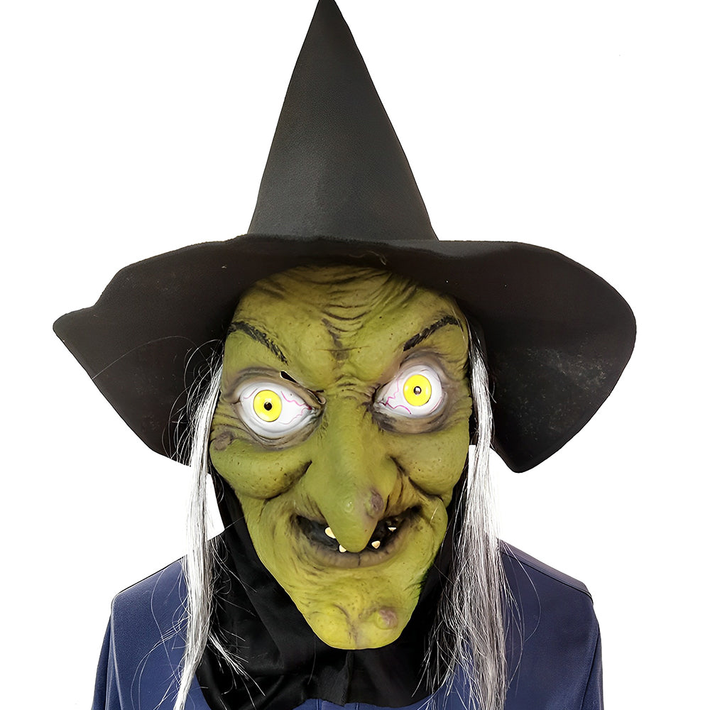 Maschera da uomo anziano in lattice realistico | Copricapo espressivo per costume di Halloween