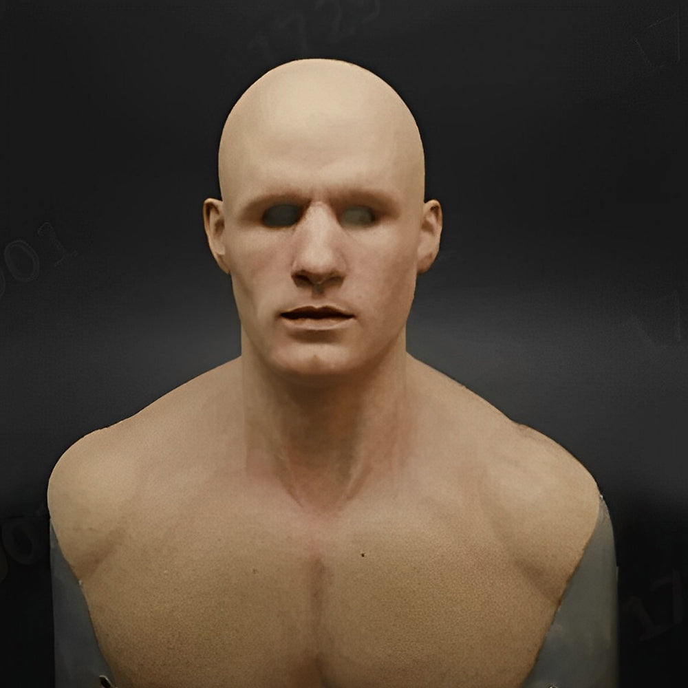 Maschera da uomo anziano in lattice realistico | Copricapo espressivo per costume di Halloween