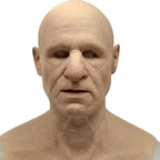 Maschera da uomo anziano in lattice realistico | Copricapo espressivo per costume di Halloween