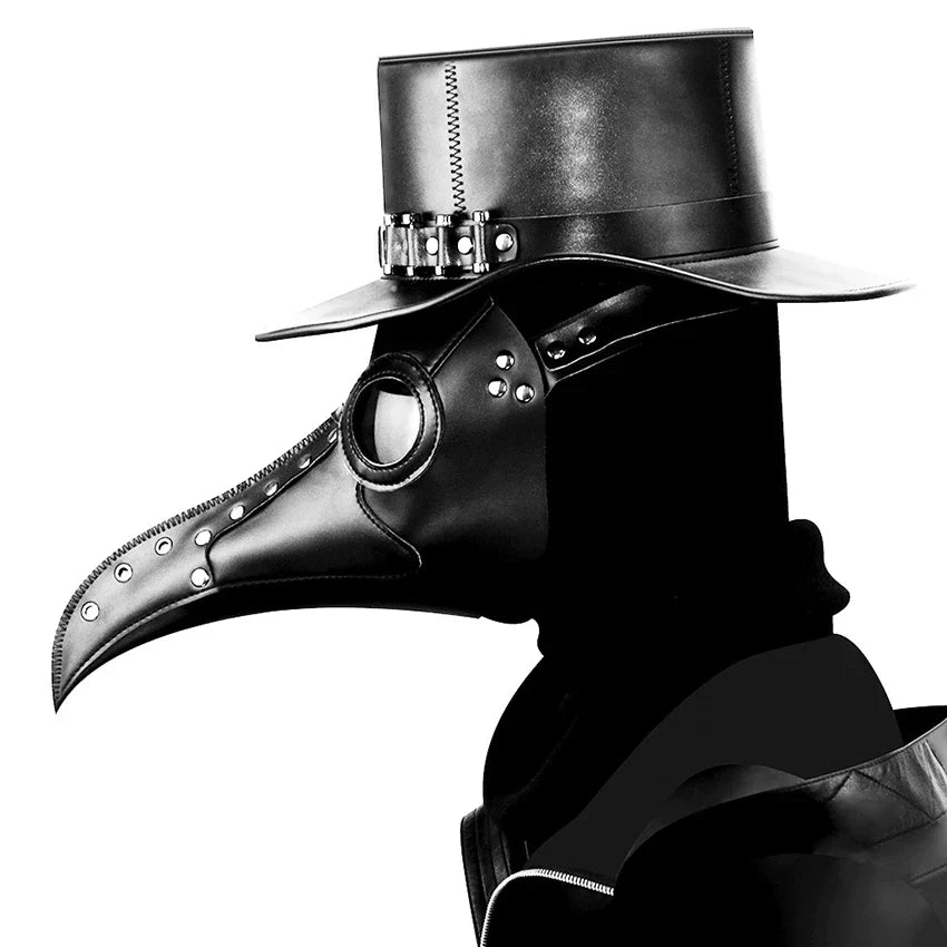 Maschera in pelle PU del medico della peste Steampunk Halloween 2025