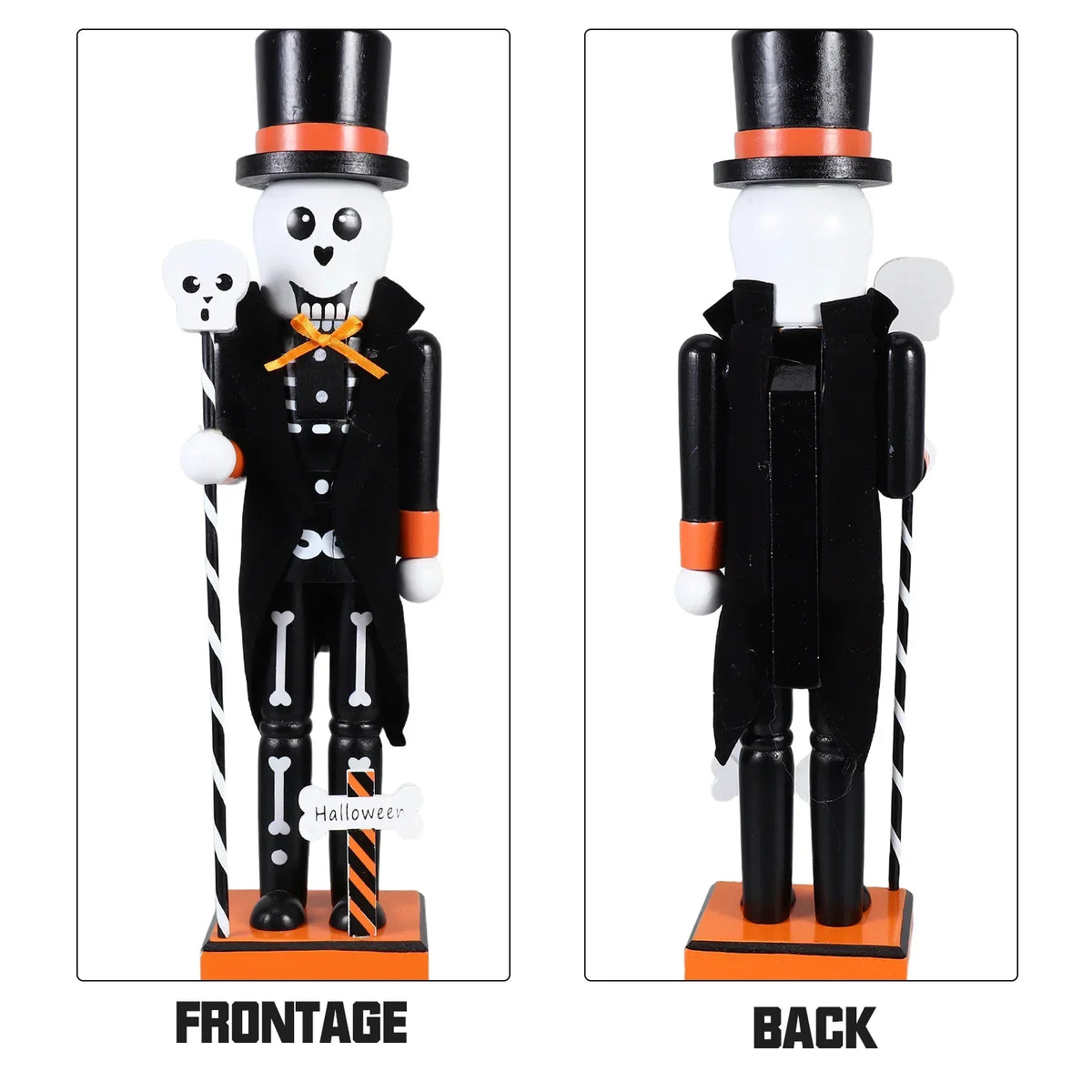Schiaccianoci di Halloween | Decorazione in legno dipinta a mano