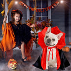 Costume da cane mantello da vampiro di Halloween