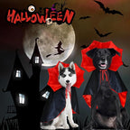 Costume da cane mantello da vampiro di Halloween