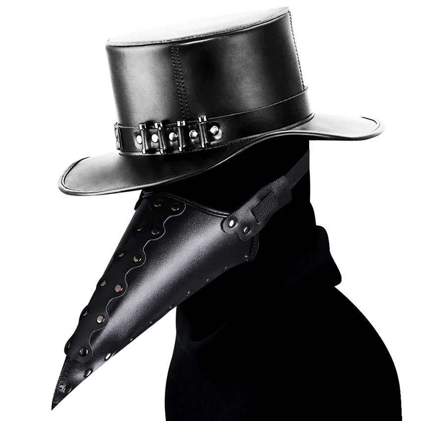 Maschera in pelle PU del medico della peste Steampunk Halloween 2025