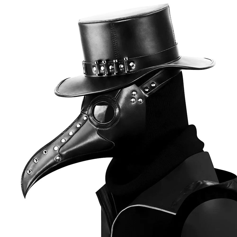 Maschera in pelle PU del medico della peste Steampunk Halloween 2025