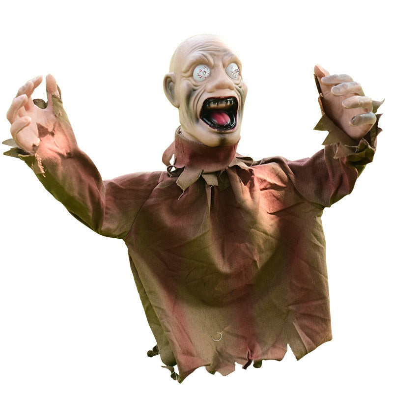 Decorazione di Halloween da giardino con zombi urlanti spaventosi