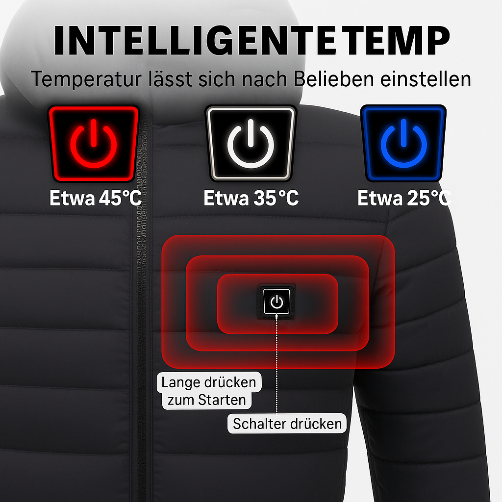 Giacca riscaldata invernale Heizjacke unisex Wärmejacke