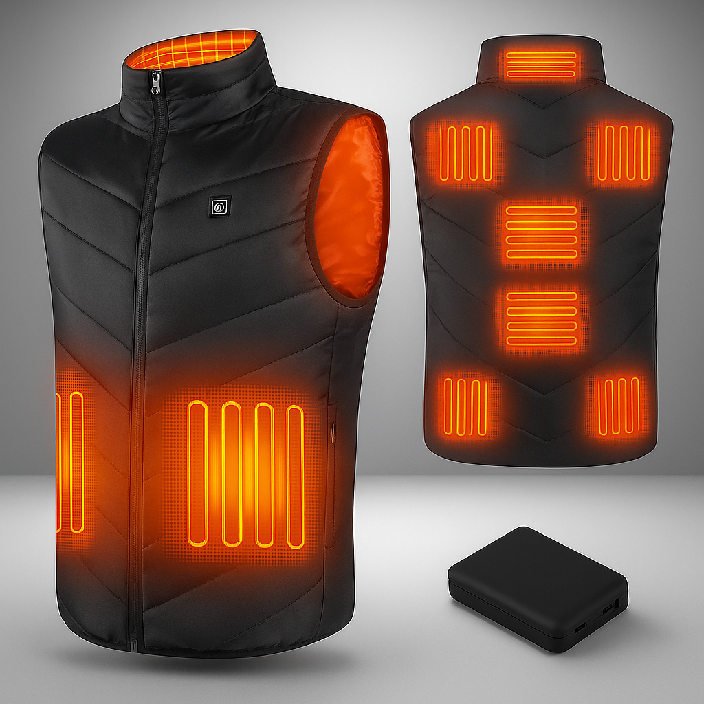 Gilet riscaldato Heizweste Winterwärme Outdoor Weste Thermobekleidung