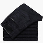 Pantaloni da uomo in velluto a coste con cintura e gambe dritte