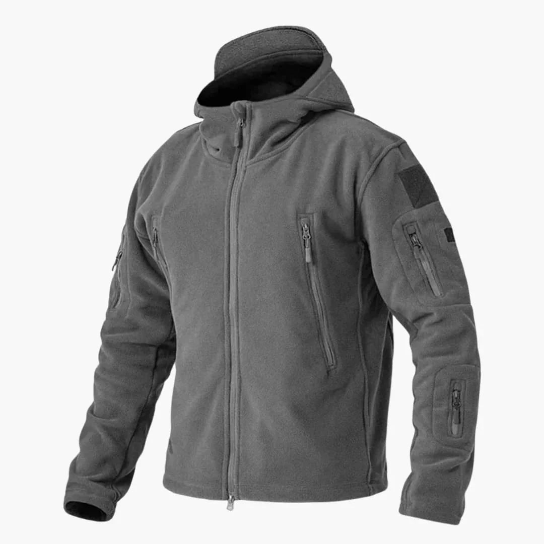 Giacca in pile da uomo con tasche multiple