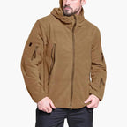 Giacca in pile da uomo con tasche multiple