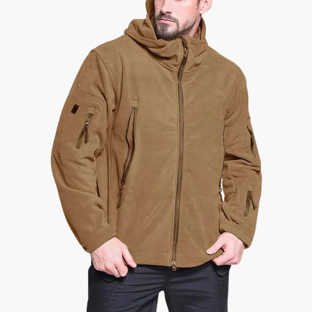 Giacca in pile da uomo con tasche multiple