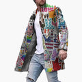 Cappotto lungo da uomo con motivo grafico